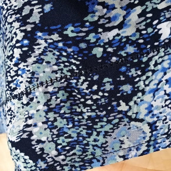 Joie boho Parisian paisley printed blue peasant elastic ruffle sleeves medium - Picture 3 of 10